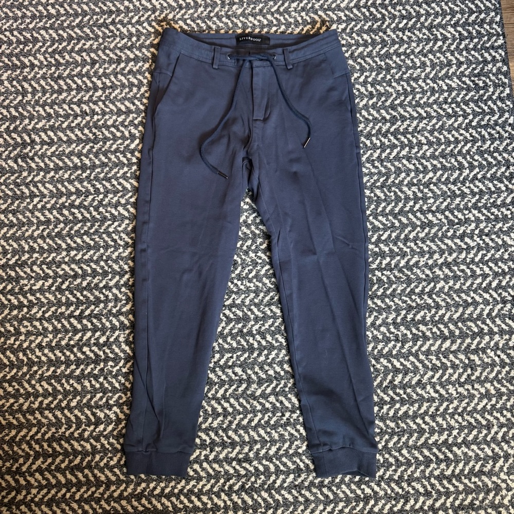 Liverpool Men's Dark Blue Joggers